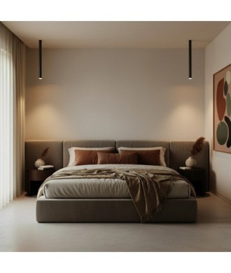 kelvo® DUCT KLV-101-0053 Φωτιστικό Downlight Σποτ για Λάμπα MR16 με Ντουί GU10 AC 220-240V IP20 - Μαύρο Ματ - Μ6 x Π6 x Υ60cm